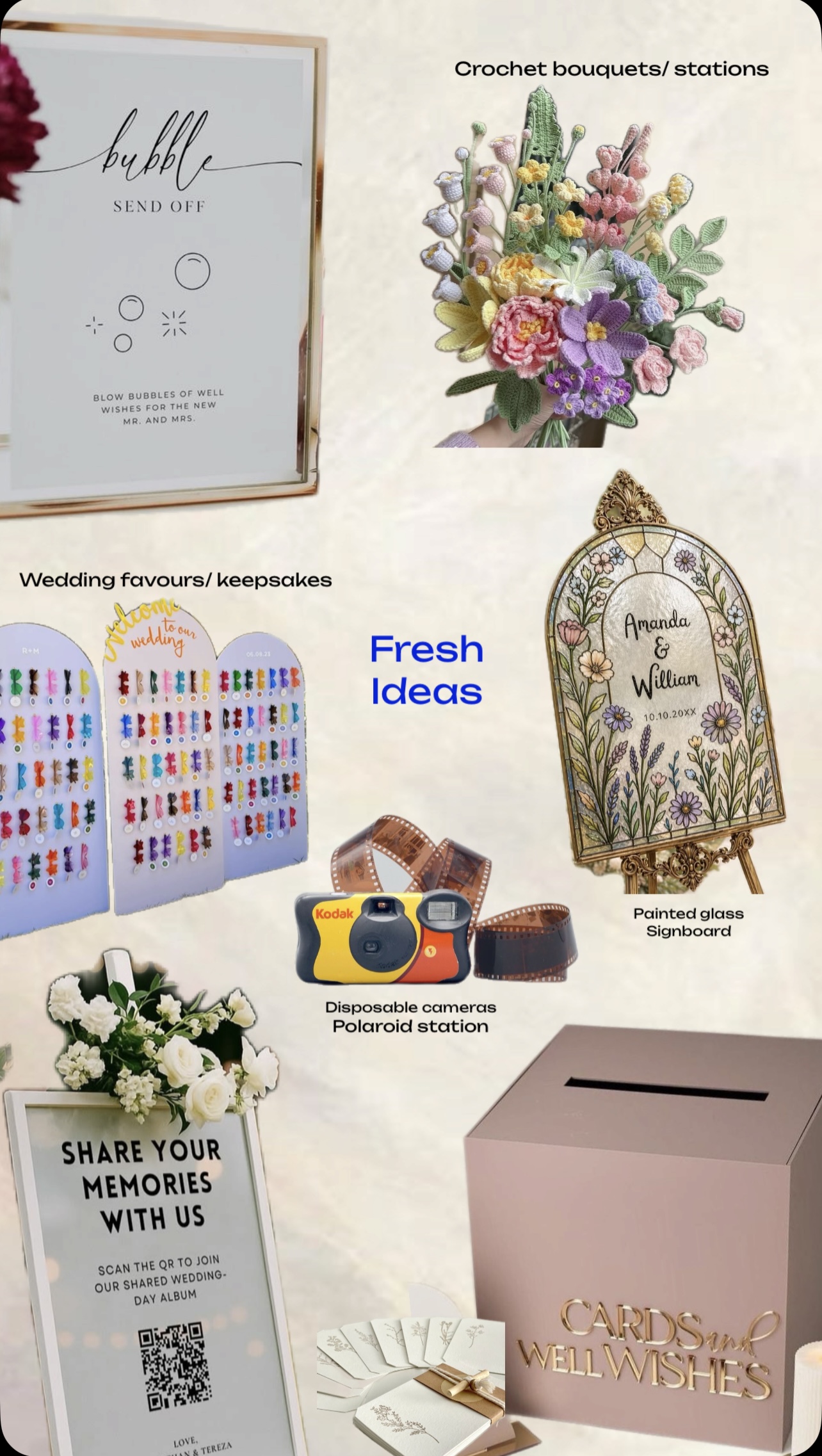 Fresh Wedding Keepsakes mood board
