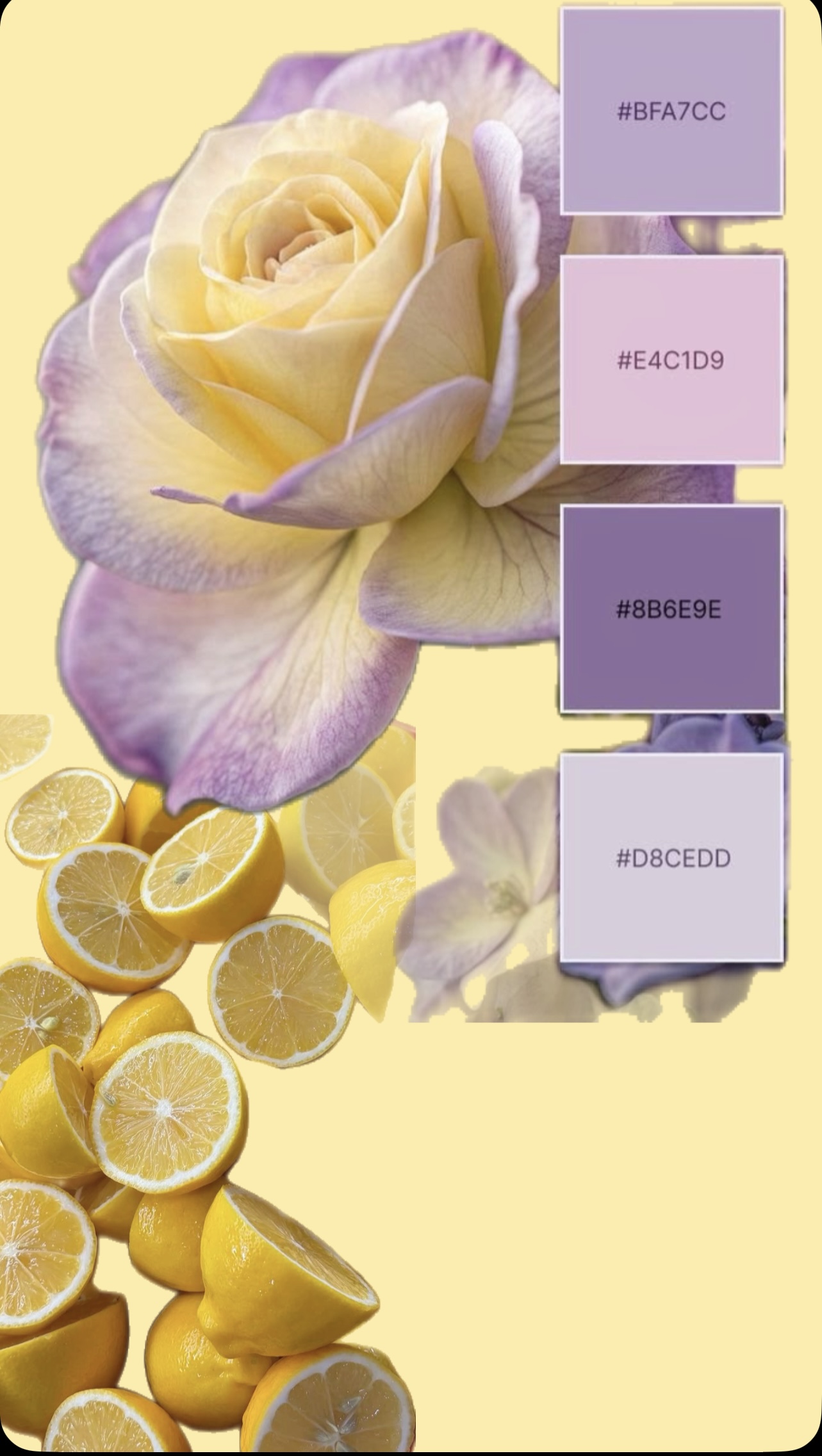 Lemon Lavender Palette mood board