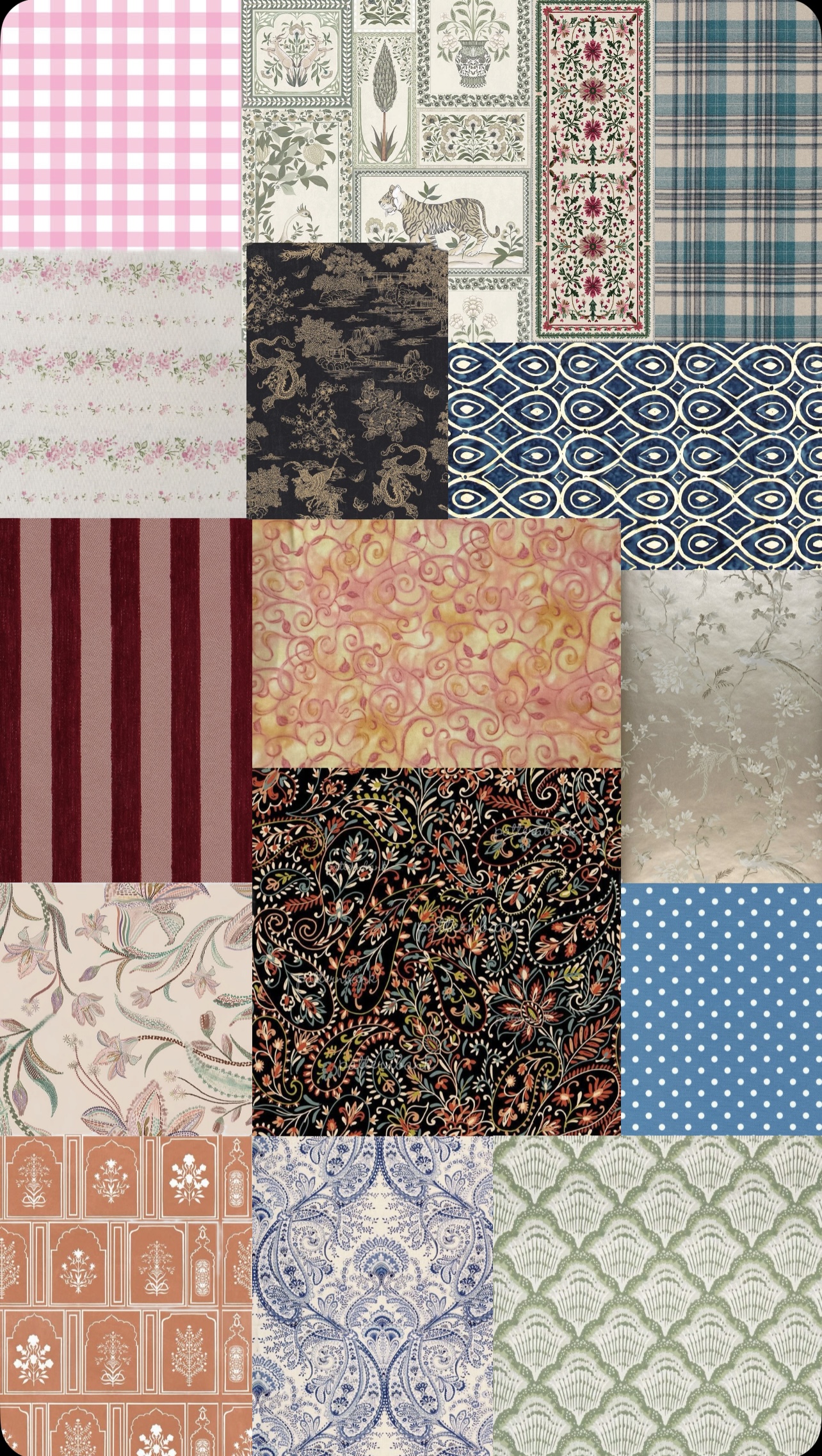 Pattern and Textile References mood board