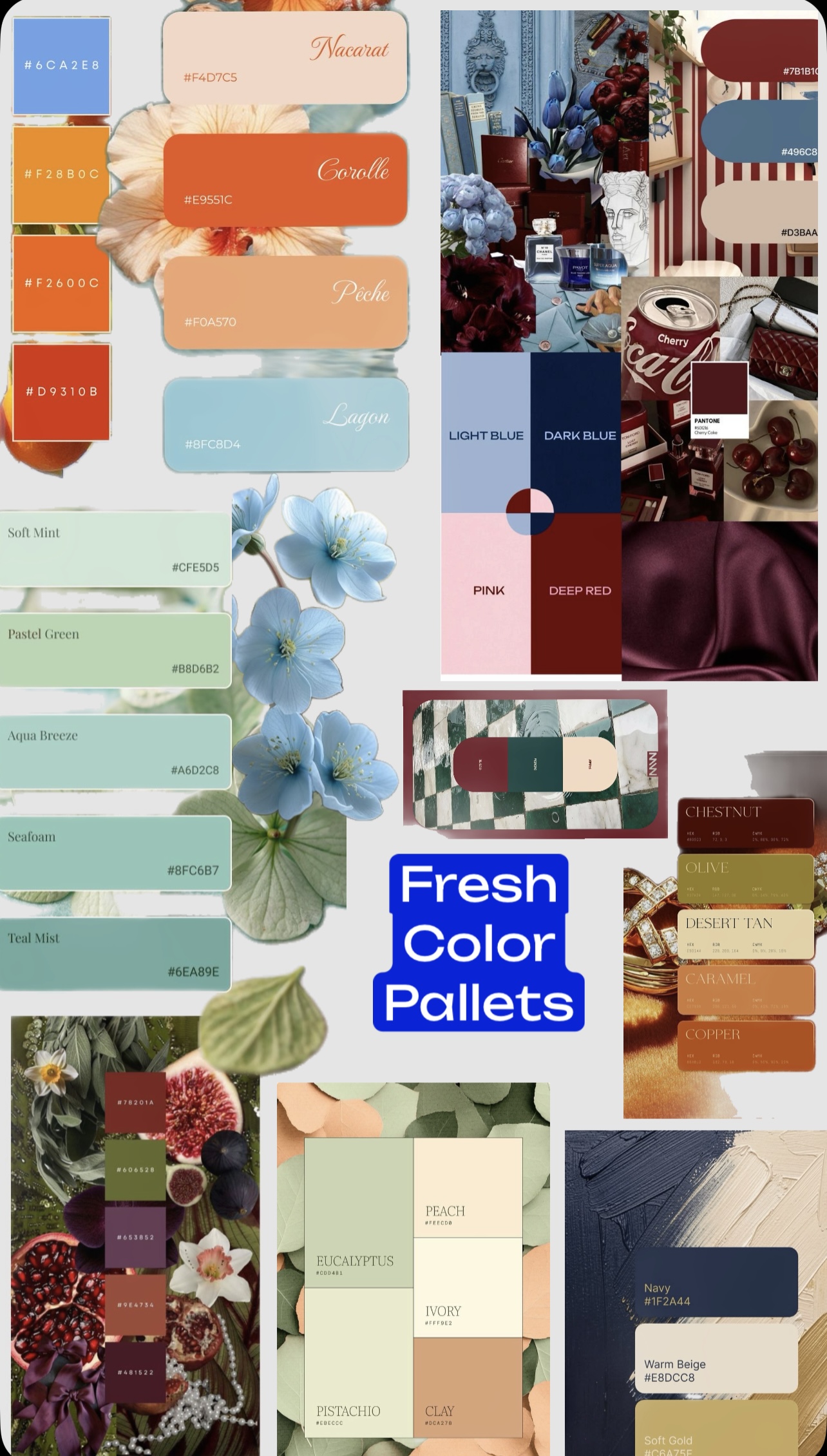 Fresh Color Palettes mood board